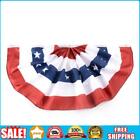 Usa Pleated Fan Flag American Bunting Patriotic Half Banner Home Decoration 