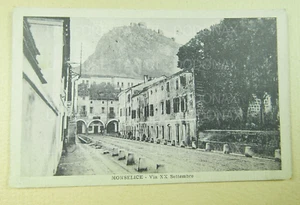 VECCHIA CARTOLINA FOTO VINTAGE MONSELICE PD VIA XX SETTEMBRE STALLO 1932 - Picture 1 of 2