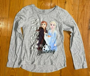 DISNEY: Frozen Journey Gray Lons Sleeve Shirt, Size L (10-12) - Picture 1 of 3