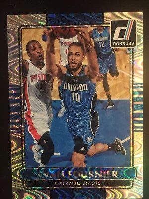 2014-15 Donruss Evan Fournier SWIRLORAMA Short Print - Orlando Magic Card #188  - Image 1 of 2