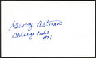 George Altman Signed Autograph Auto 3X5 Index Card Baseball Player 9002