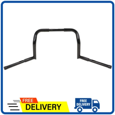 Black 12 Inch Motorcycle Drag Ape Hanger Handlebar For Harley Davidson Foto 1 de 4