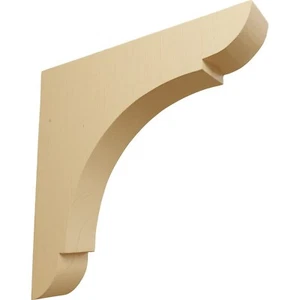 Ekena Millwork BKTW01X10X10OLAL Large Olympic Wood Wood Brackets, 1 3/4"W x 1... - Picture 1 of 1