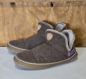 Ariat Womens Camel Serape Bootie Slipper Size Medium 7.5-8 Cozy Comfortable - Picture 1 of 12