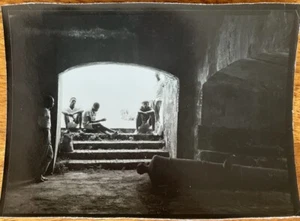 1965 5x7 Film Negative, Contact Print, Info Sheet Young Men Stone Fort in HAITI - Picture 1 of 2
