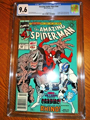Amazing Spider-man #344 Llave de quiosco rara CGC 9,6 casi nueva+ 1st Kasady Carnage Marvel Foto 1 de 3