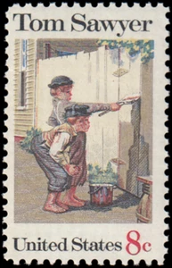 US Stamp #1470 - 1972 8¢ Tom Sawyer by Norman Rockwell, EzGrade™ VG, MNH OG - Picture 1 of 3