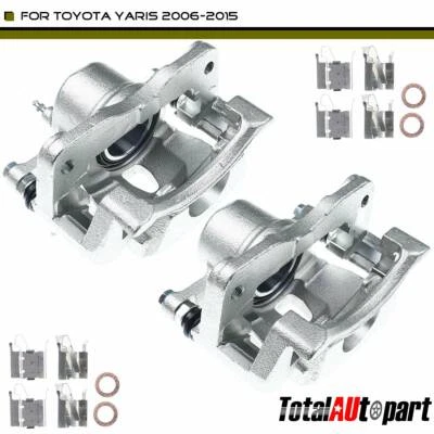 2x Pinzas de freno de disco delanteras izquierda y derecha con soporte para Toyota Yaris 2006-2015 Foto 1 de 4
