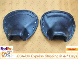 Front & Rear Saddle Seat Cover Set Black Lambretta Li Series 1 2 3 Scooters - Picture 1 of 3