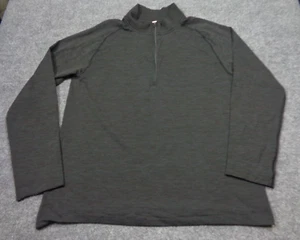 Lululemon Shirt Men L Black Metal Vent Tech 1/4 Zip Lightweight Performance Run - Picture 1 of 9