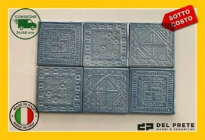 PIASTRELLE da RIVESTIMENTO 10x10CM cucina bagno ELIOS celeste blu greci/romano - Foto 1 di 2