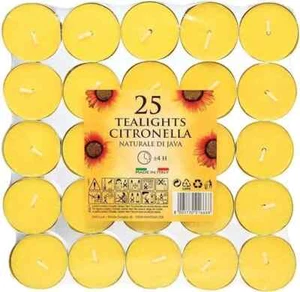 Price's Citronella Tealight Candles Garden Home Insect Repeller Pack of 25 - Picture 1 of 5