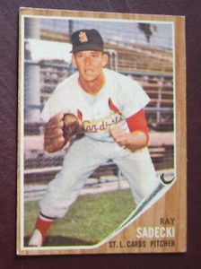 1962 Topps Ray Sadecki (St Louis Cardinals) #383 EX