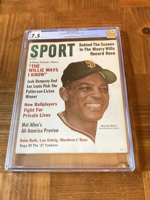 Willie Mays Sport CGC 7.5 OW Pages (SF Giants)- Not Sports Illustrated + R Maris - Image 1 of 4