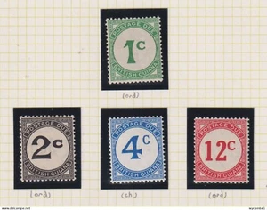 BRITISH GUIANA - 1940-55 Postage Due Wmk Mult Script CA Set Hinged Mint - Picture 1 of 1