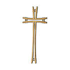 Croce bronzo lucido semplice 20 cm per ESTERNO