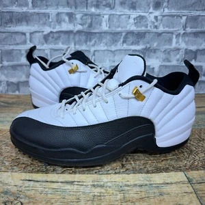 Nike Air Jordan XII Low White Black Metallic Gold Taxi DH4120-100 Mens Size 8.5 - Picture 1 of 10
