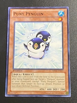 YuGiOh! Puny Penguin ABYR-EN037 Common 1st Edition Near Mint Abyss Rising - Image 1 of 4