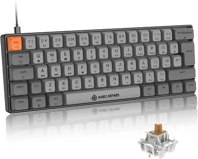 Mechanical Keyboard 60% Wired RGB Backlight Compact 61Keys PBT Dye-subbed Keycap - Image 1 of 4