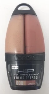 (2) DOS - L'Oreal HiP Color Presso Brillo Labial Duo #880 Elegante 0.34 fl. oz. Nuevo con caja - Imagen 1 de 1
