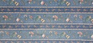 11 7/8" Wide - Striped Floral Poly/Cotton Fabric - 10 Yards - Picture 1 of 1