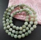 Round Natural jadeite jade stone necklace,gemstone Bead 16“18"24" 32"