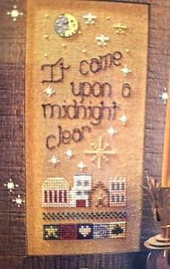 Button Moon - It Came Upon A Midnight Clear - Vintage Kreuzstichkarte - Bild 1 von 2