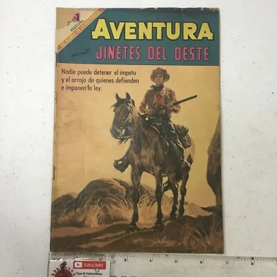 1969 SPANISH MEXICAN COMICS AVENTURA #580 JINETES DEL OESTE NOVARO MEXICO - Image 1 of 4