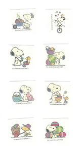 Peanuts Snoopy Temporary Tattoos Easter Edition (Easter Fun; 8 Tattoos, 8 Styles - Picture 1 of 1