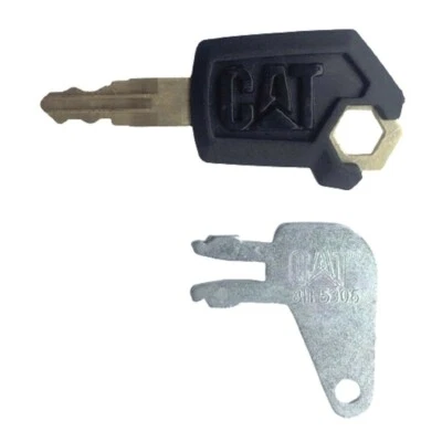 CAT Caterpillar Ignition & BatteryDisconnect Key Set 5P-8500 & 8H-5306 with Logo - Image 1 of 4