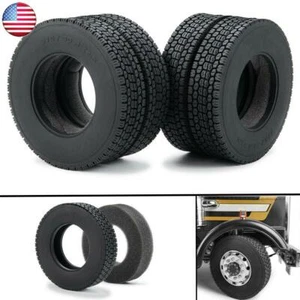 1/2/4x Tire Tyre 83.5MM OD with Foam for RC 1/14 Wheel Rims Tamiya Tractor Truck - Picture 1 of 16