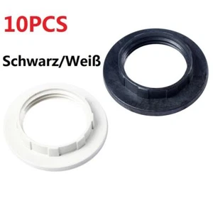 10-pack Schraubring Gewindering Ring Kunststoff schwarz weiß für Fassung E14 AE - Bild 1 von 14