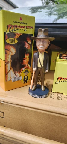 JUSTIN TURNER Indiana Turner Boston Red Sox Indiana Jones Bobblehead 2023 SGA Cover