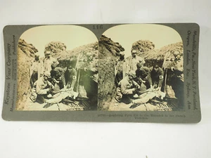 Antique Stereoview Card. Keystone 18753 Rendering First Aid to the Wounded  - Picture 1 of 4