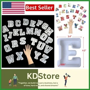 Versatile 26-Pack Letter Molds - 4-Inch Silicone Alphabet Molds for DIY Crafts - Picture 1 of 11