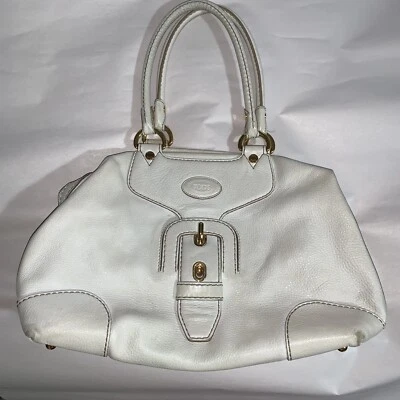 предварительно любимый подлинный кости белая кожа TOD's сумка наплечная сумка $1350 - Изображение 1 из 4