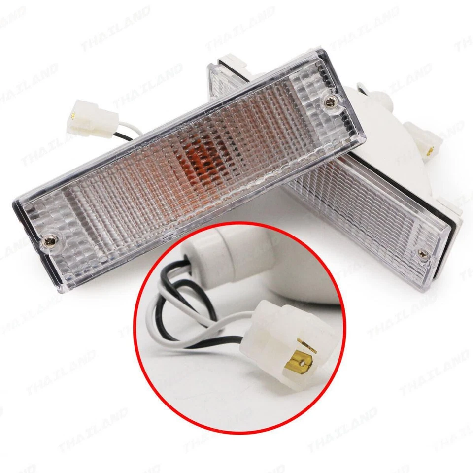 Set Clear Bumper Light Lamp For Mitsubishi Mighty Max L200 Dodge Ram50 1990 - 95 Foto 1 de 4