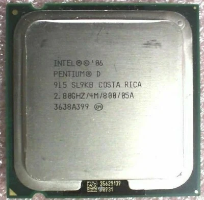 Intel Pentium D 915 2.80GHz 4MB 800MHz LGA775 CPU SL9KB Presler Dual-Core CPU - Image 1 of 2