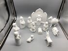 Vintage Ebeling And Reuss White Nativity Set 13 Pc Complete