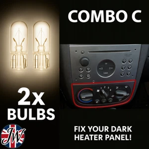 Vauxhall Combo C (2001-2011) climate control panel lighting replacement bulbs - Picture 1 of 3