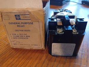 General Electric CR2790E100J33 Relay 12V DC 10A 300V Max.  NOS - Picture 1 of 6