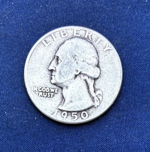 1950-P  Washington Silver Quarter - Picture 1 of 2