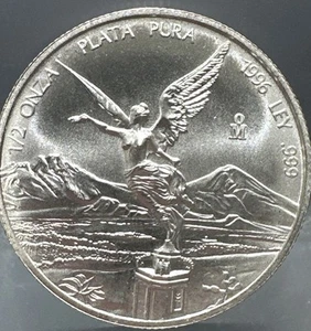 1996 Mexico 1/2 oz .999 Silver Libertad BU - LOW MINTAGE of ONLY 50K! [1675] - Picture 1 of 4