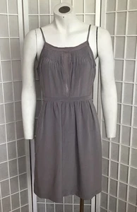 Vestido Madewell Pura Seda Cami Ribete Pintuck Talla 0 Forrado Espagueti Correa Bolsillos - Imagen 1 de 17