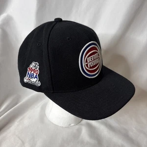 Mitchell & Ness Detroit Pistons Black SnapBack Hat 1990 NBA Finals Wool Blend - Bild 1 von 7