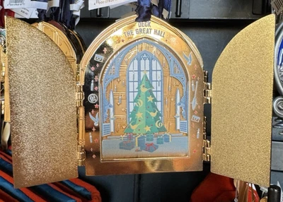 Universal Studios Harry Potter Holiday 25 Hogwarts Gran Salón Árbol Puerta Ornamento Foto 1 de 3