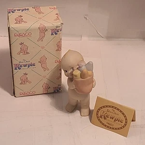 Estatuilla de porcelana 1991 Enesco Kewpie Rose O'Neill's 4" con comestibles - Imagen 1 de 5