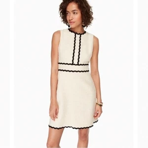 Kate Spade NY Jakobsmuschel Tweed Kleid in Elfenbein und Schwarz Damengröße 8 - Bild 1 von 13