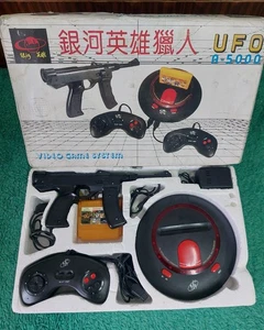 Console videogioco UFO A-5000 8 bit dendy ORIGINALE anni 90 kit completo scatola manuali - Foto 1 di 21
