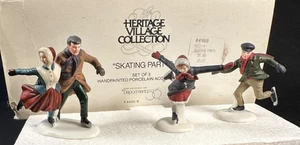 Juego de 3 accesorios para fiesta de patinaje Dept 56 Heritage Village en caja #5523-9 - Imagen 1 de 13